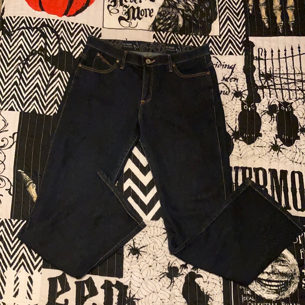 Wrangler Q Baby Women’s Straight Denim Jeans Size‎ 11/12 Stretch Waist no gap